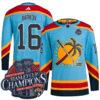 Aleksander Barkov Florida Panthers Back To Back Championship Light Blue Alternate Primegreen Jersey - All Stitched
