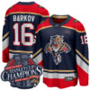 Aleksander Barkov Florida Panthers Back To Back Championship Blue 2020/21 Special Edition Jersey - All Stitched
