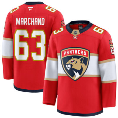 Brad Marchand Florida Panthers Red Home Premium Jersey - All Stitched