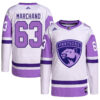 Brad Marchand Florida Panthers White Purple Hockey Fights Cancer Jersey - All Stitched