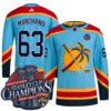 Brad Marchand Florida Panthers Back To Back Championship Light Blue Alternate Primegreen Jersey - All Stitched