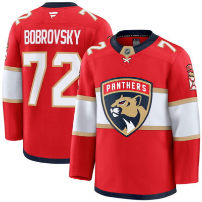 Sergei Bobrovksy Florida Panthers Red Home Premium Jersey - All Stitched