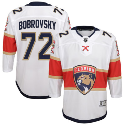 Sergei Bobrovksy Florida Panthers White Away Jersey - All Stitched