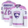 Sergei Bobrovksy Florida Panthers White Purple Hockey Fights Cancer Premium Jersey - All Stitched