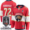 Sergei Bobrovksy Florida Panthers 2025 Stanley Cup Championship Red Home Jersey - All Stitched