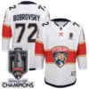Sergei Bobrovksy Florida Panthers 2025 Stanley Cup Championship White Away Jersey - All Stitched