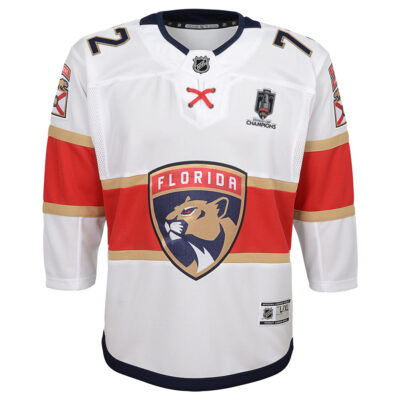 Alternative view of Sergei Bobrovksy Florida Panthers 2025 Stanley Cup Championship White Away Jersey - All Stitched