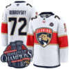 Sergei Bobrovksy Florida Panthers Back To Back Championship White Away Premium Jersey - All Stitched