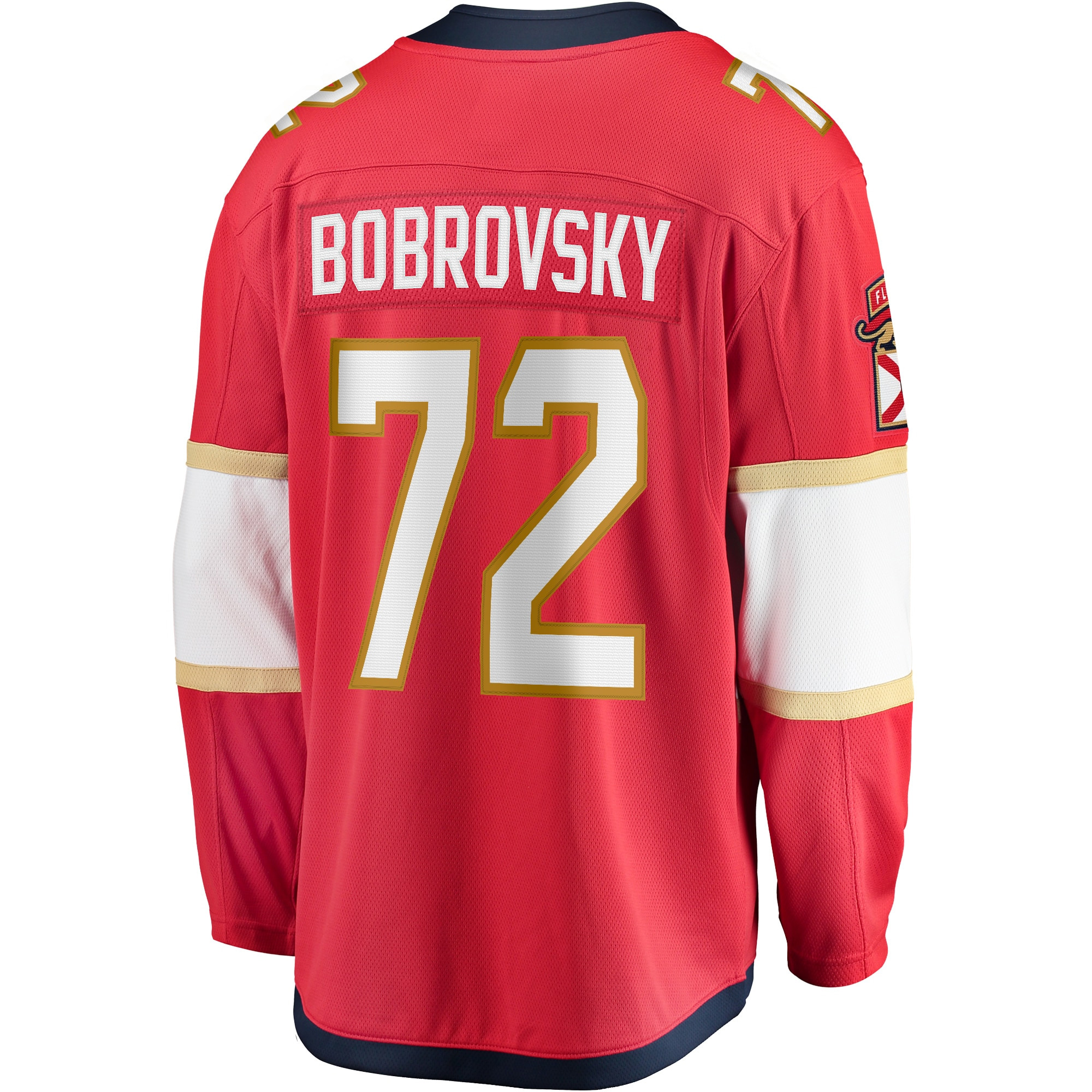 Sergei Bobrovksy Florida Panthers Back To Back Championship Red Home Jersey - All Stitched - Image 3