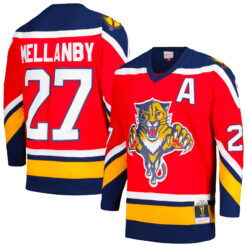 Scott Mellanby Florida Panthers Red 1995/96 Alternate Blue Line Jersey - All Stitched