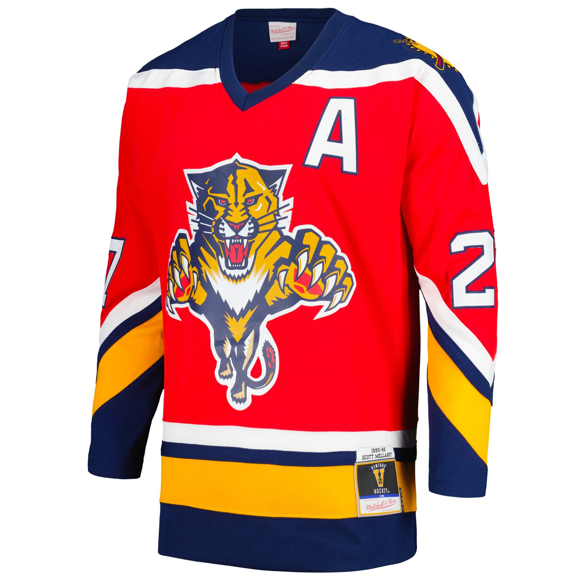 Scott Mellanby Florida Panthers Red 1995/96 Alternate Blue Line Jersey - All Stitched - Image 2