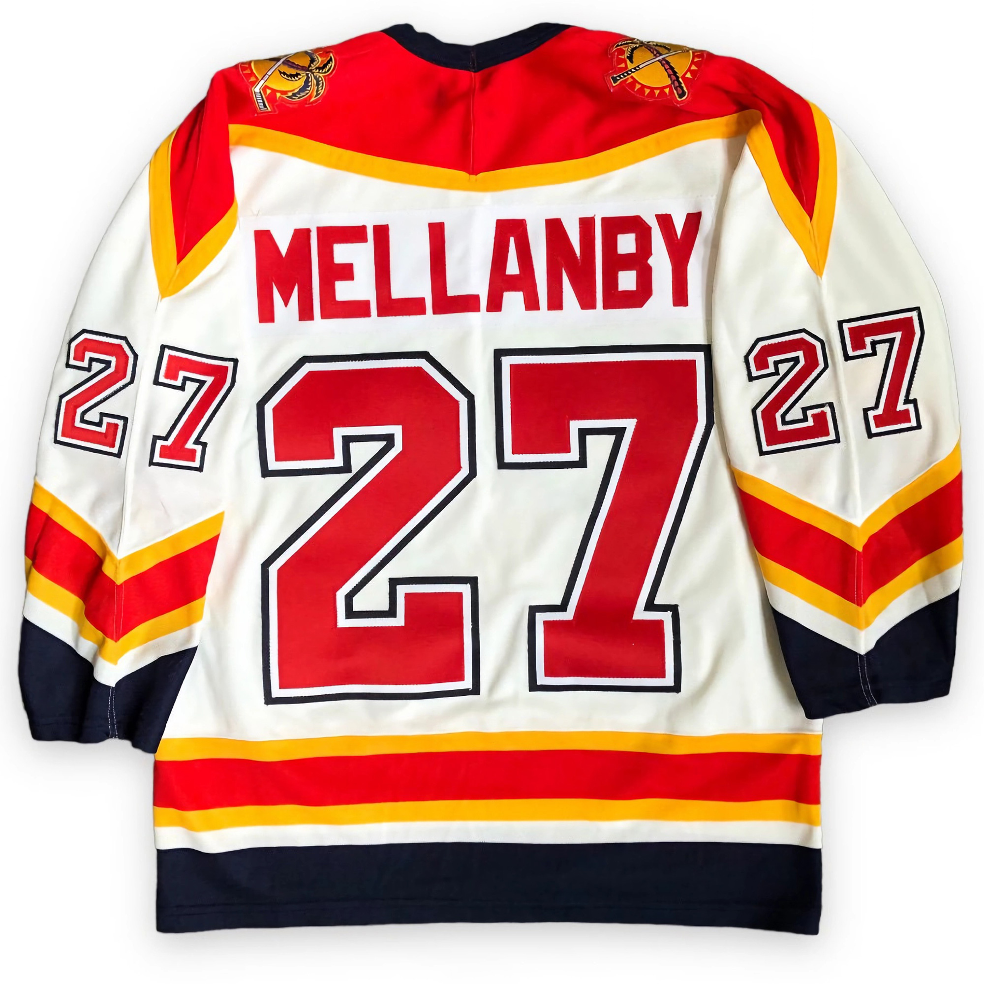 Scott Mellanby Florida Panthers White 1995/96 Alternate Blue Line Jersey - All Stitched - Image 3