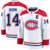 Nick Suzuki Montreal Canadiens White Road Premium Jersey - All Stitched