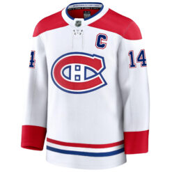 Alternative view of Nick Suzuki Montreal Canadiens White Road Premium Jersey - All Stitched