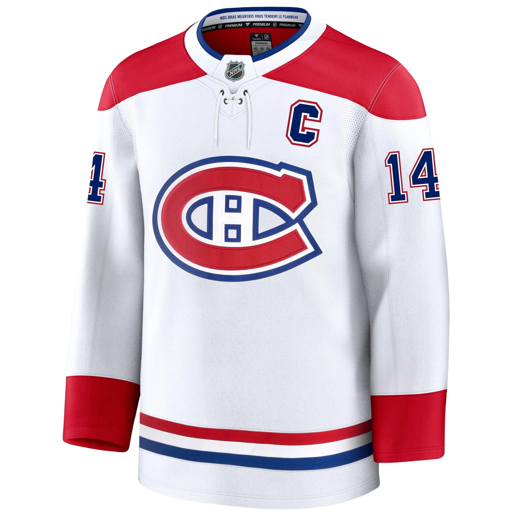 Nick Suzuki Montreal Canadiens White Road Premium Jersey - All Stitched - Image 2