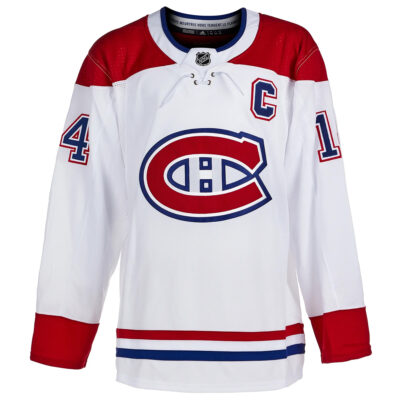 Alternative view of Nick Suzuki Montreal Canadiens White Road Primegreen Jersey - All Stitched