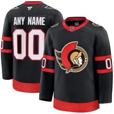 Custom Ottawa Senators Black Home Premium Jersey - All Stitched