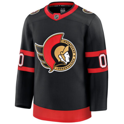 Alternative view of Custom Ottawa Senators Black Home Premium Jersey - All Stitched