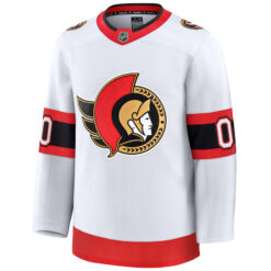 Alternative view of Custom Ottawa Senators White Road Premium Jersey - All Stitched