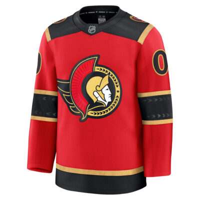 Alternative view of Custom Ottawa Senators Red Alternate Premium Jersey - All Stitched