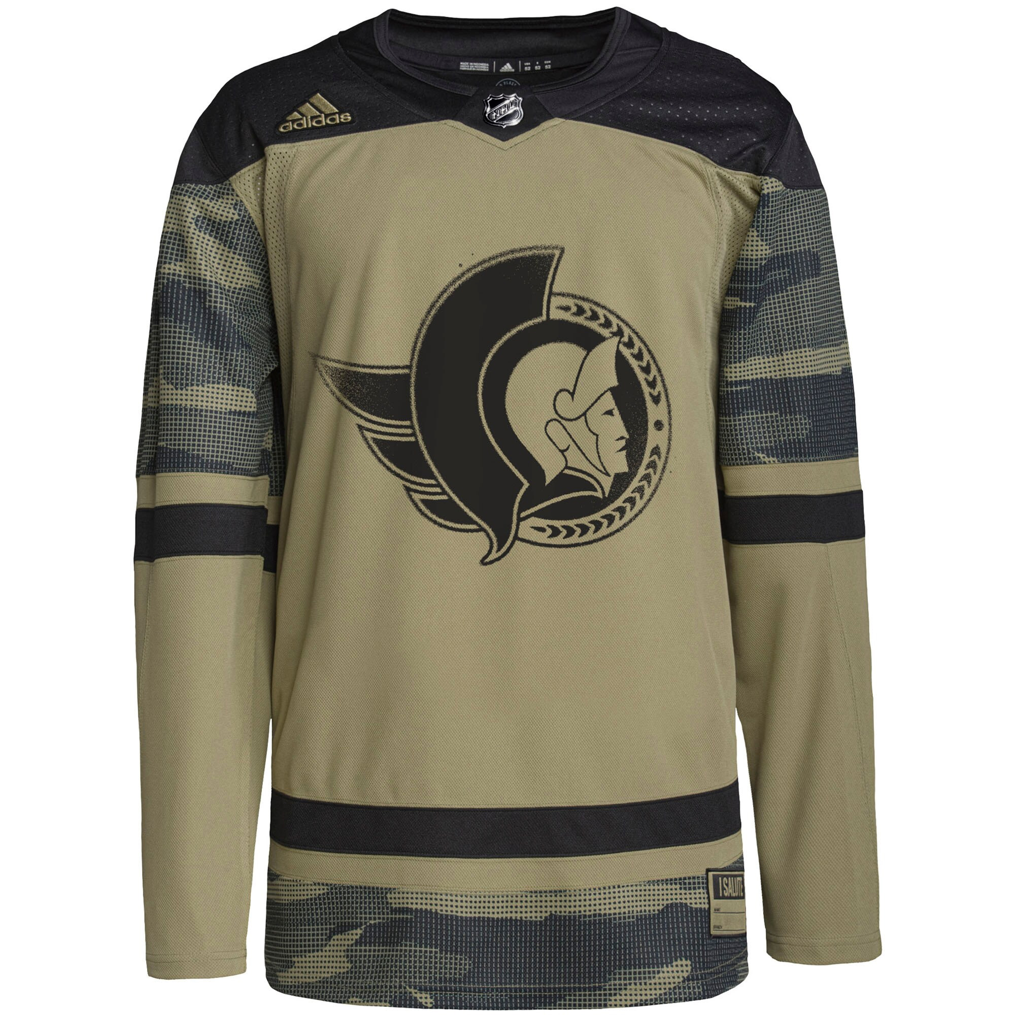 Custom Ottawa Senators Camo Military Appreciation Jersey - All Stitched - Image 2