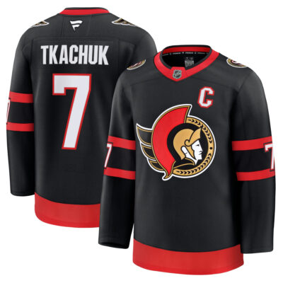 Brady Tkachuk Ottawa Senators Black Home Premium Jersey - All Stitched