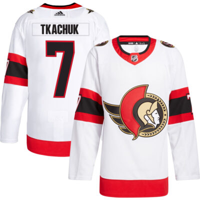 Brady Tkachuk Ottawa Senators White Road Primegreen Jersey - All Stitched
