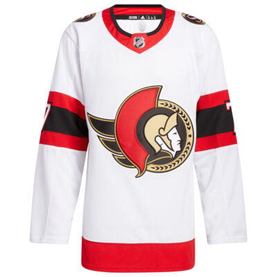 Alternative view of Brady Tkachuk Ottawa Senators White Road Primegreen Jersey - All Stitched