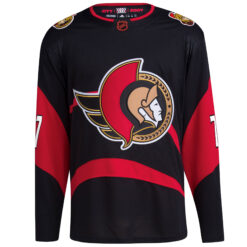Alternative view of Brady Tkachuk Ottawa Senators Black Reverse Retro 2.0 Primegreen Jersey - All Stitched