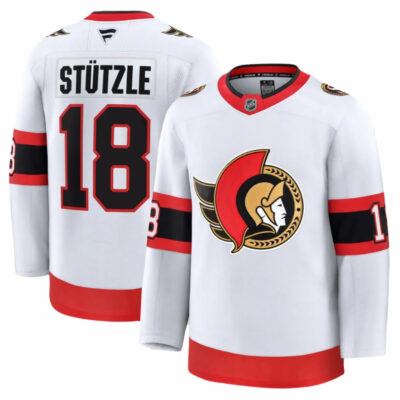 Tim Stutzle Ottawa Senators White Road Premium Jersey - All Stitched