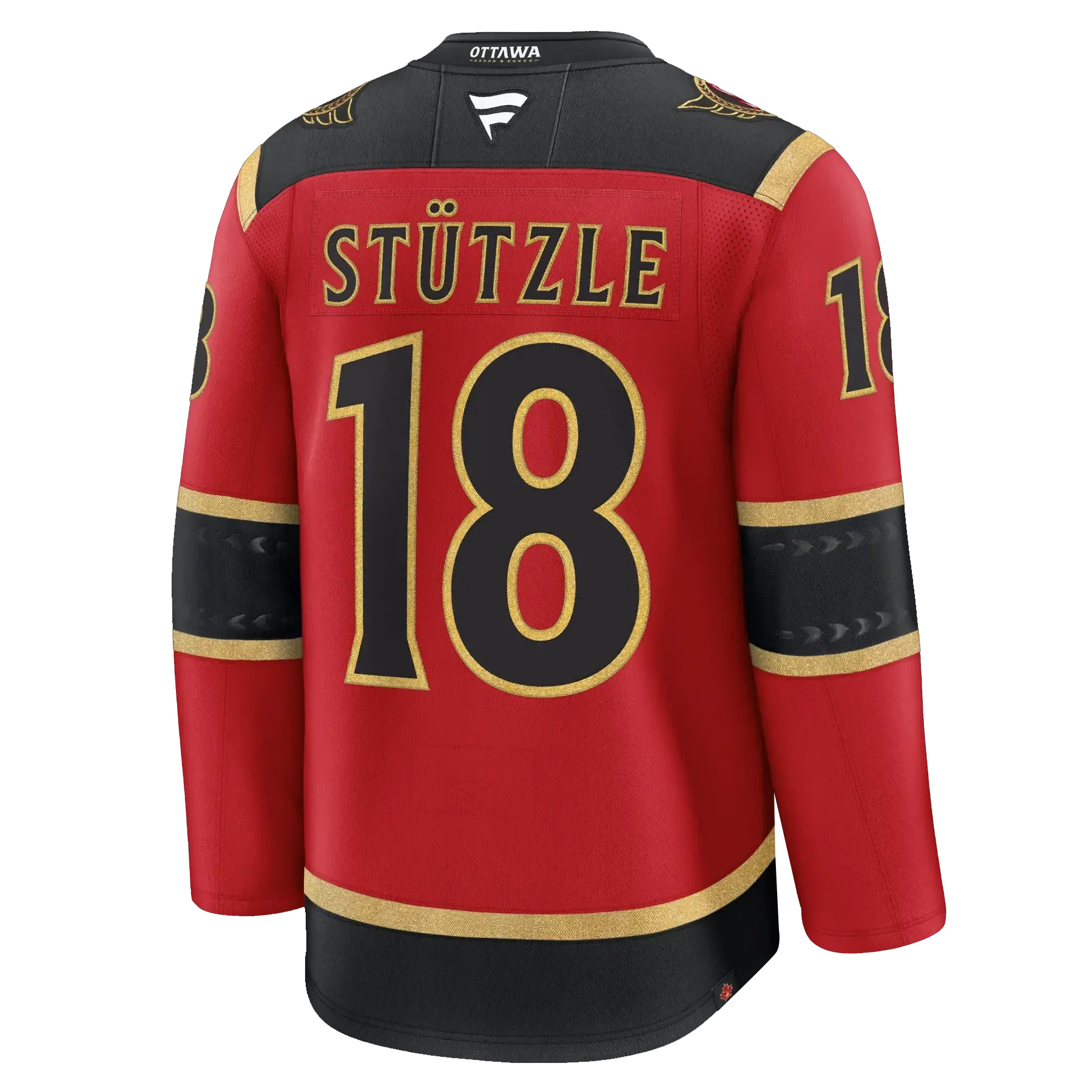 Tim Stutzle Ottawa Senators Red Alternate Premium Jersey - All Stitched - Image 3