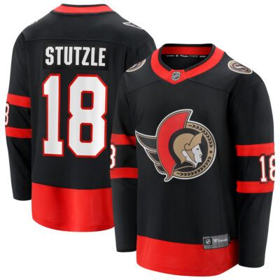 Tim Stutzle Ottawa Senators Black Home Jersey - All Stitched