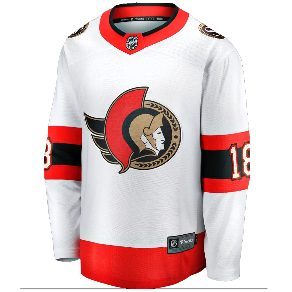 Tim Stutzle Ottawa Senators White Road Jersey - All Stitched - Image 2