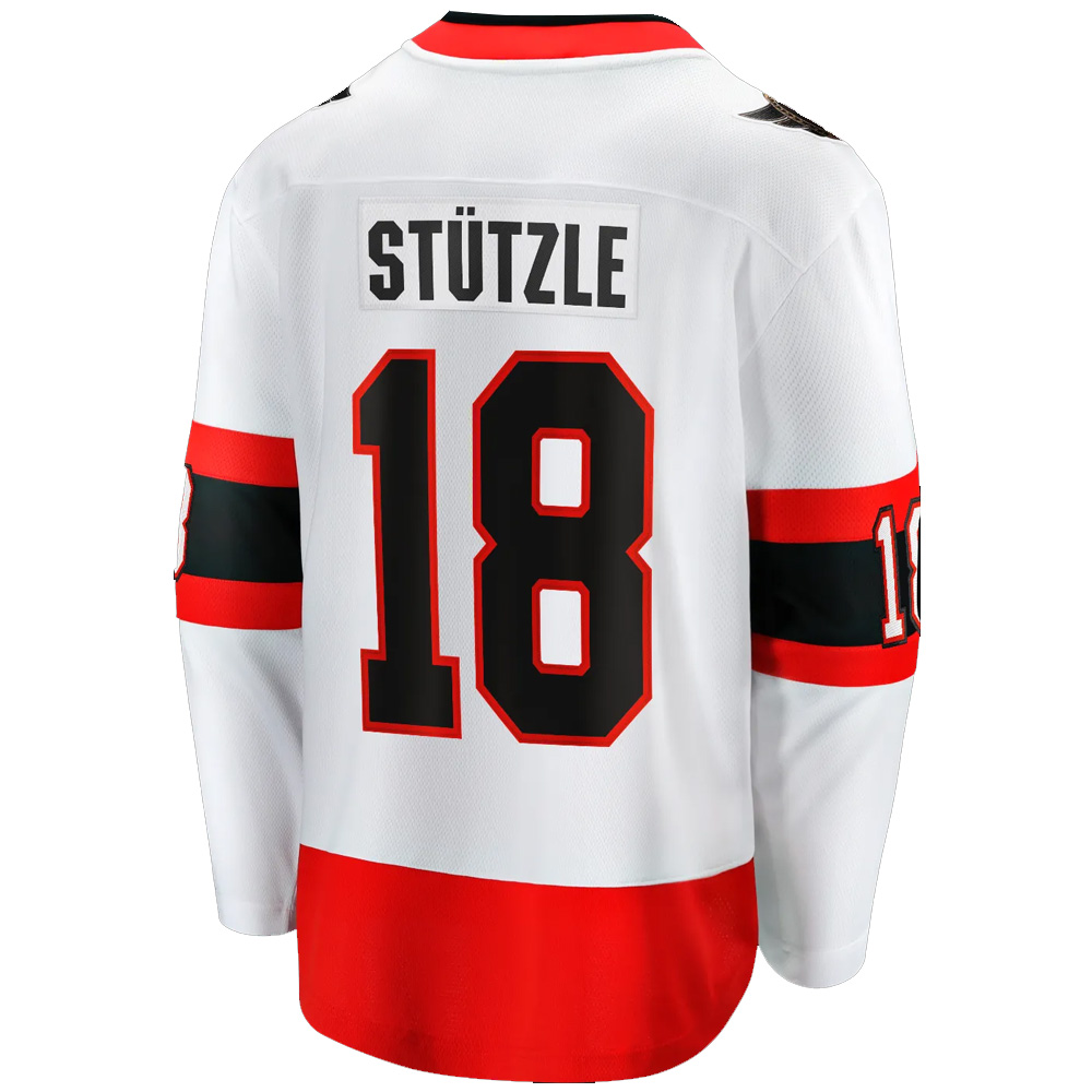 Tim Stutzle Ottawa Senators White Road Jersey - All Stitched - Image 3