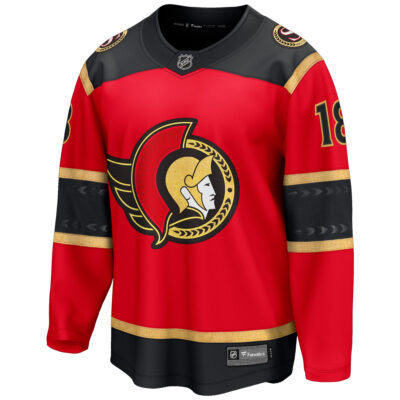 Alternative view of Tim Stutzle Ottawa Senators Red Alternate Jersey - All Stitched