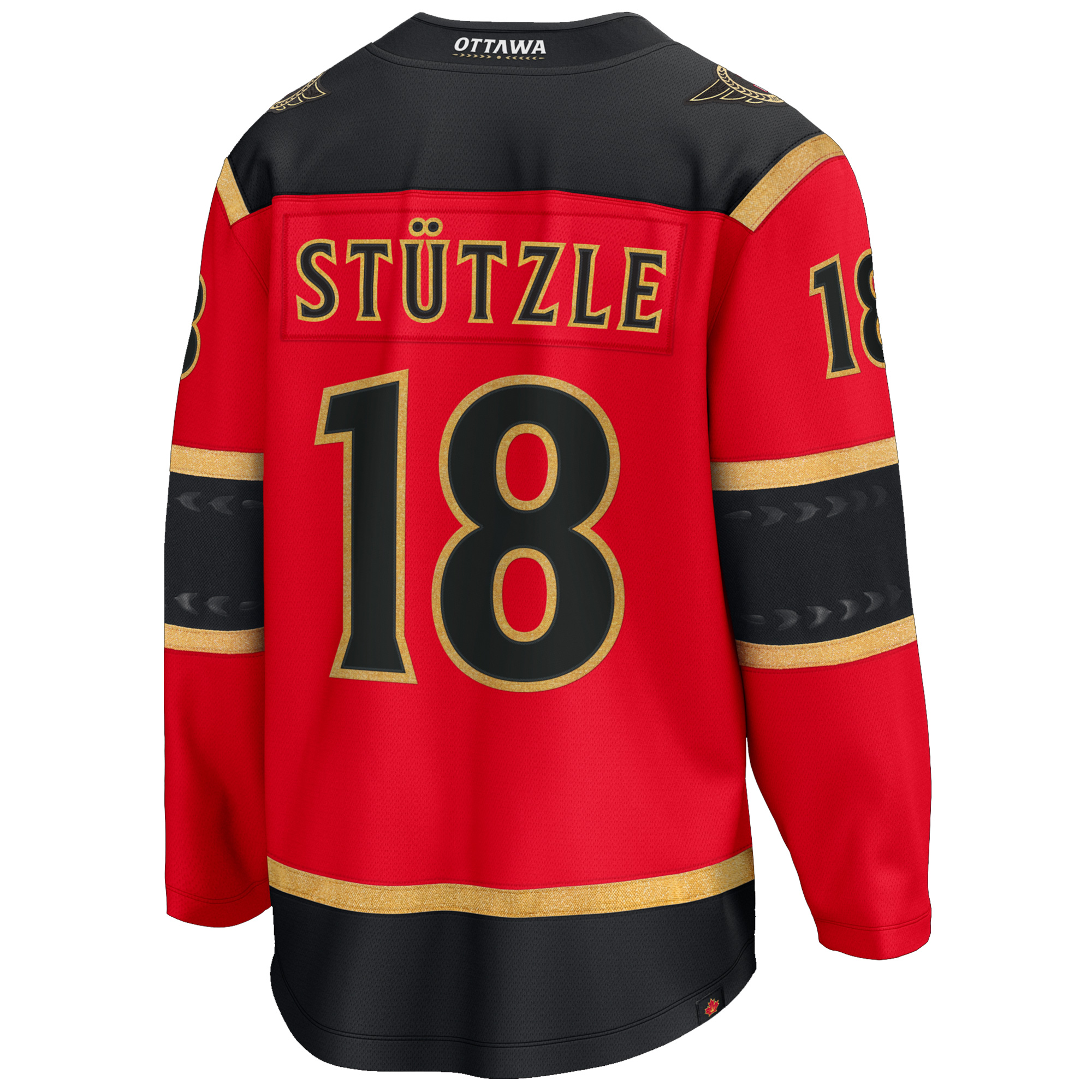 Tim Stutzle Ottawa Senators Red Alternate Jersey - All Stitched - Image 3