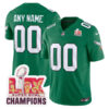 Custom Philadelphia Eagles Green Super Bowl LIX Throwback Vapor F.U.S.E Limited Jersey - All Stitched