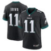 AJ Brown Philadelphia Eagles Black Game Jersey - All Stitched