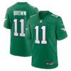 AJ Brown Philadelphia Eagles Green Throwback Jersey - All Stitched