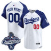 Custom Los Angeles Dodgers White Alternate 2025 World Series Champions Limited Jersey - All Stitched