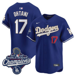Shohei Ohtani Los Angeles Dodgers Royal 2025 World Series Champions Gold Collection Limited Jersey - All Stitched