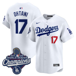 Shohei Ohtani Los Angeles Dodgers White Home 2025 World Series Champions Limited Jersey - All Stitched