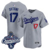Shohei Ohtani Los Angeles Dodgers Grey Road 2025 World Series Champions Limited Jersey - All Stitched