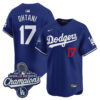 Shohei Ohtani Los Angeles Dodgers Royal Alternate 2025 World Series Champions Limited Jersey - All Stitched