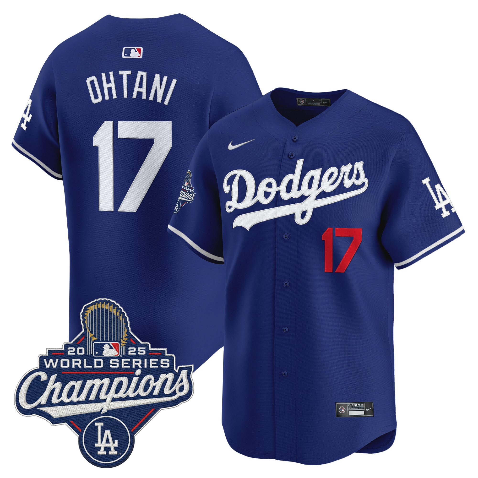 Shohei Ohtani Los Angeles Dodgers Royal Alternate 2025 World Series Champions Limited Jersey - All Stitched