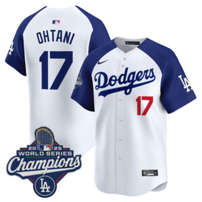 Shohei Ohtani Los Angeles Dodgers White Alternate 2025 World Series Champions Limited Jersey - All Stitched