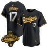 Shohei Ohtani Los Angeles Dodgers Black Gold 2025 World Series Champions Limited Jersey - All Stitched