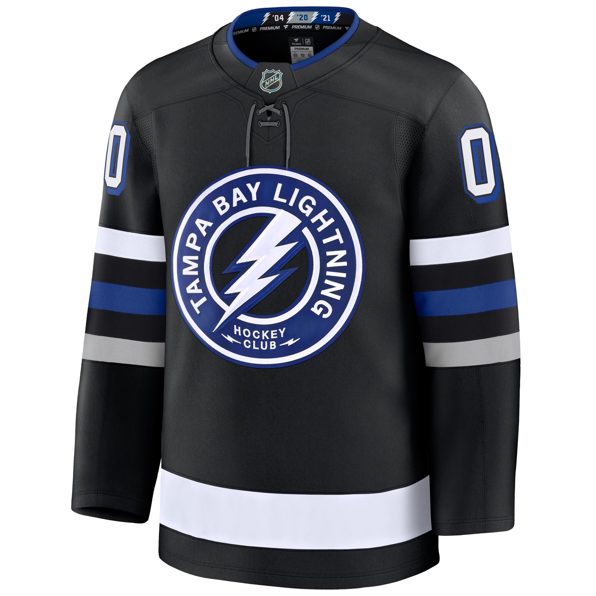 Custom Tampa Bay Lightning Black Alternate Premium Jersey - All Stitched - Image 2