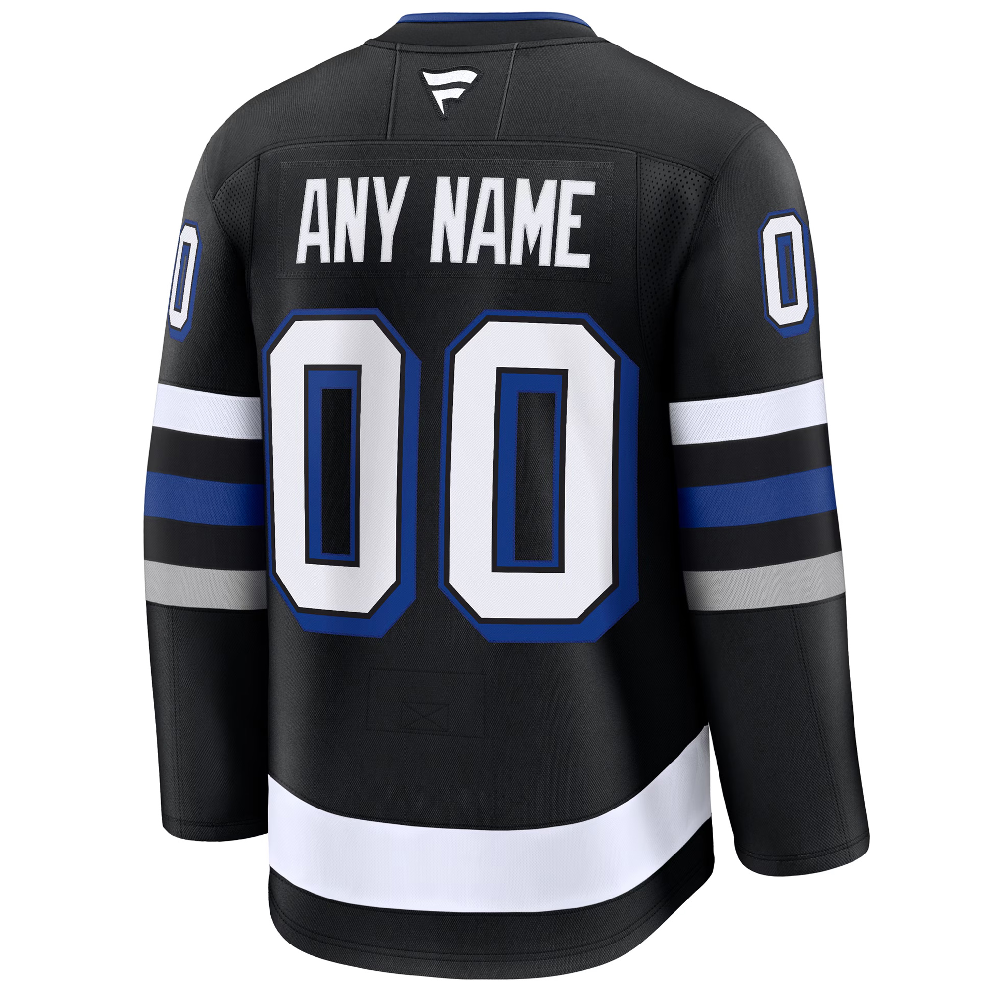 Custom Tampa Bay Lightning Black Alternate Premium Jersey - All Stitched - Image 3