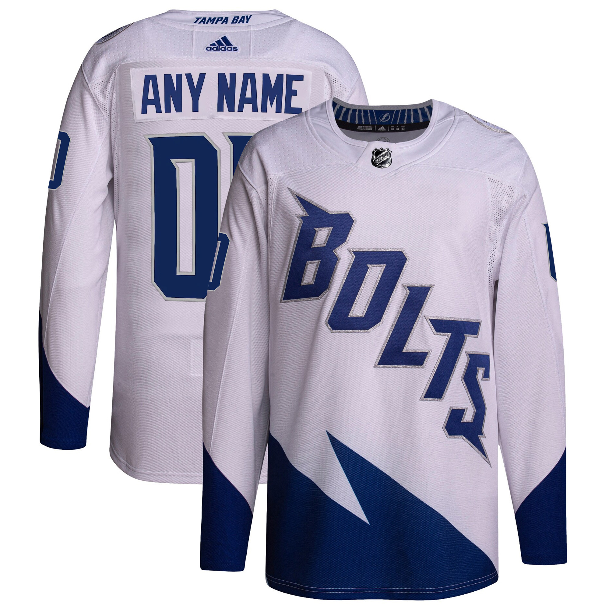 Custom Tampa Bay Lightning White 2022 Stadium Series Primegreen Jersey - All Stitched